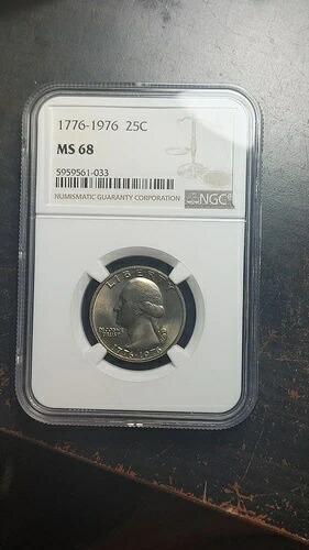 1776 1976 ワシントン生誕200年記念クォーター 25C NGC MS68 レジストリ 2435