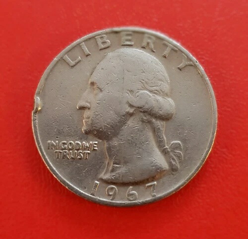 1967年 リバティ・ワシントン 米国 25セント硬貨