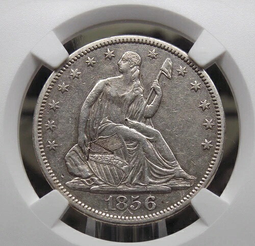 1856年製「S」シーテッド・リバティ・ハーフドル 50セント NGC AU 詳細 #001 Unc ECC&C, Inc.について 345,015円