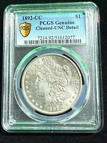 1892年製 モルガン・ダラー PCGS 正規品 UNC 詳細クリーニング済み