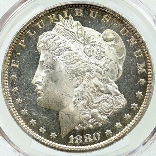 1880年代 アメリカ合衆国 プルーフ シルバー モルガン USドルコイン PCGS i114991