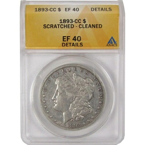 1893 CC モルガン・ダラー EF 40 詳細 ANACS 90% シルバー SKU:CPC1113