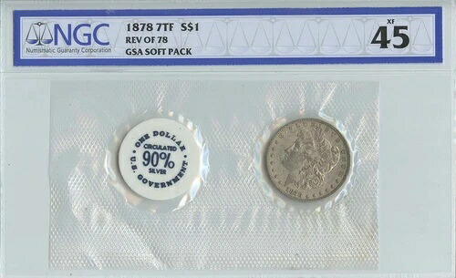 1878 7tf Rev 78 モーガンドル GSA ソフトパック S $1 NGC XF45-｜WORLD RESOURCE【QUEEN店】
