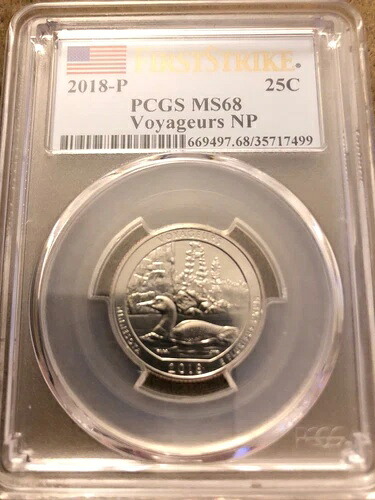 2018 P Voyageurs NP クォーター 25 セント PCGS MS68 ファースト ストライク ポップ 5!!!!