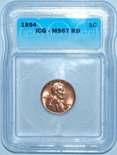 1954 P ICG MS67RD レッドリンカーンセント