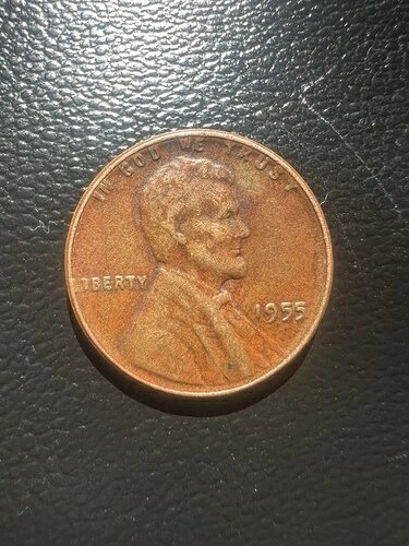 1955年の希少なペニー硬貨