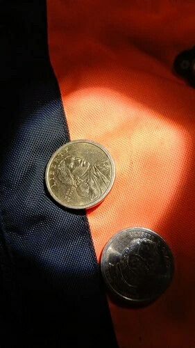 1943年製スチール製小麦ペニー貨幣（ミントマークなし）