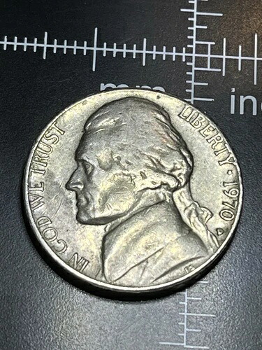1970 D NICKEL (ERROR LIBERTY と IN GOD WE TRUST IN RIM)｜WORLD RESOURCE【QUEEN店】