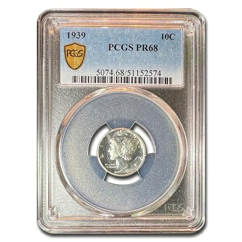 1939年 マーキュリーダイム PR-68 PCGS