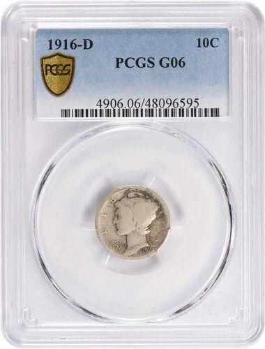1916年-D マーキュリーシルバーダイム G06 PCGS-