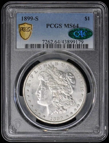 1899-S 1ドル モルガン・ダラー PCGS MS64 (CAC) 345,510円