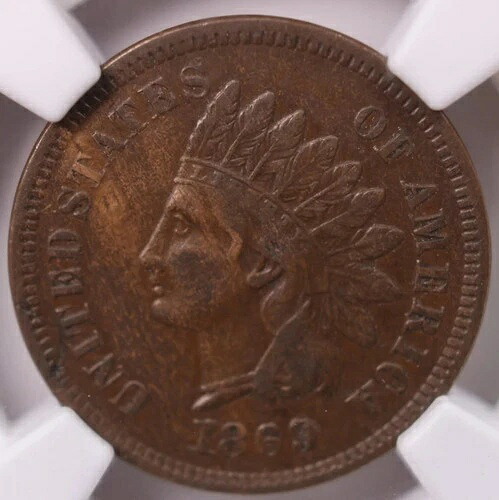1869/69年 インディアンヘッドセント FS-301、以上の日付 NGC VF-30、ストア #GCI001-