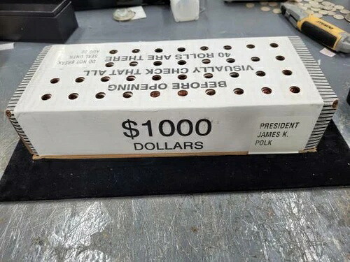 2009-P ジェームス K ポーク 大統領ドル コイン シール ボックス 1000 コイン BU UNC-
