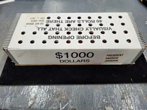 2011-P アンドリュー・ジョンソン大統領記念ドル硬貨 未開封箱入り 1000枚入り BU UNC