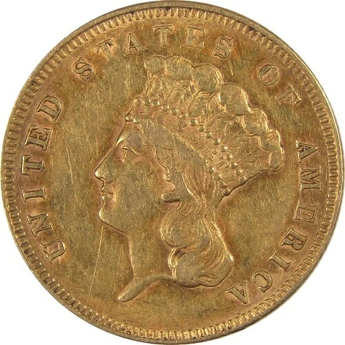1855年 インディアン プリンセスヘッド XF EF 極上金貨 3ドル SKU:I17525