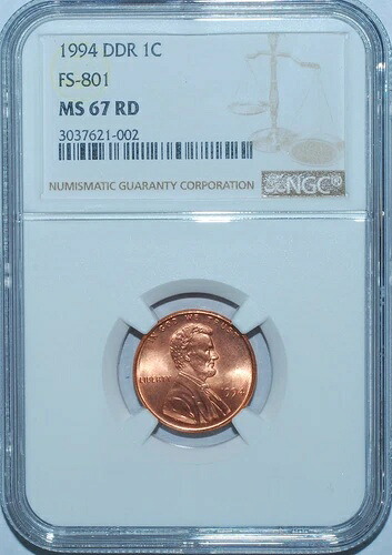1994 NGC MS67RD FS-801 レッドダブルダブルダイリバースリンカーンセント 4枚組