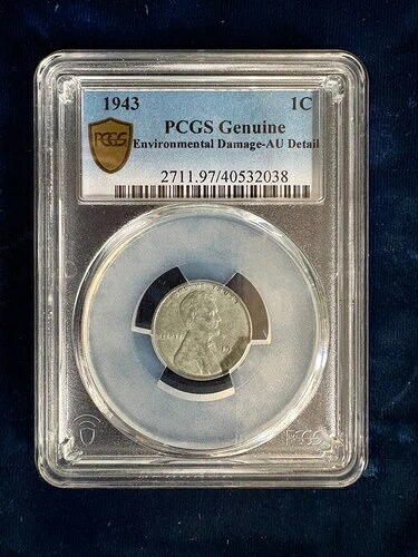 1943 年製スチール リンカーン ウィート ペニー、ミントマークなし、PCGS 正規品、希少品!｜WORLD RESOURCE【QUEEN店】