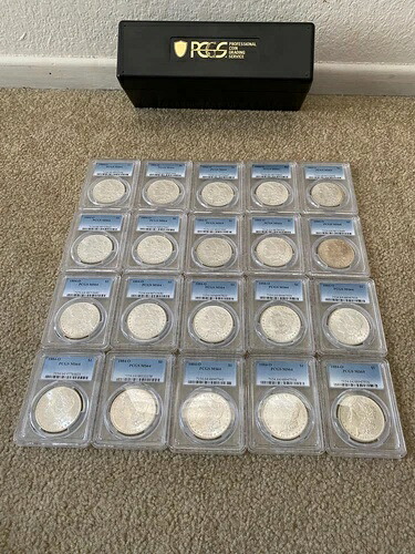 1884-O モルガン銀貨 $1 ALL PCGS MS 64 1ロール 20枚セット 353,430円