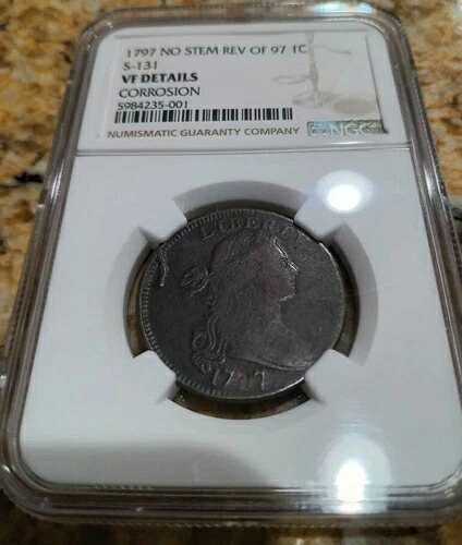1797 緊急バストラージセント ステムなし 逆'97 S-131 NGC VF ディテール-