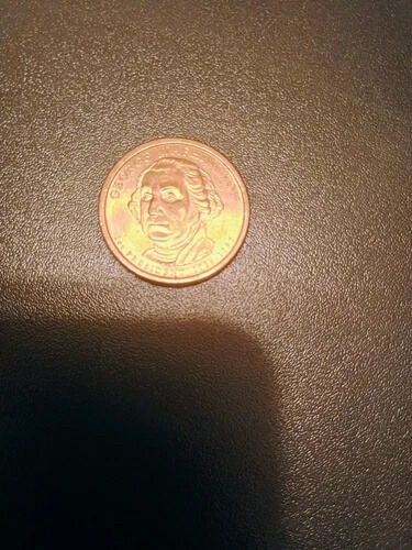 大統領ドル硬貨 ジョージ・ワシントン 2007年 P ポジ B エッジ写真付き