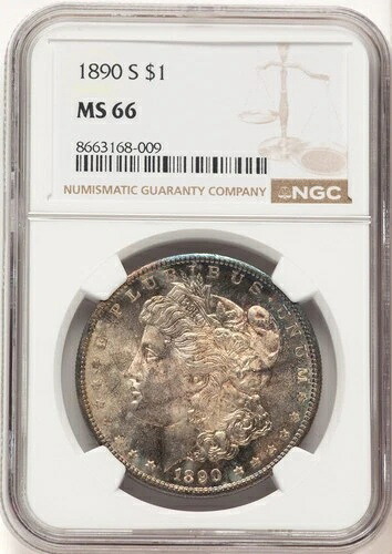 1890-S モルガン・ダラー NGC MS66 (780451010)