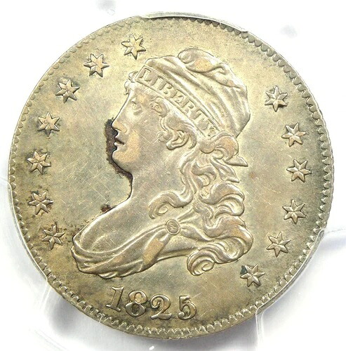 1825/4/2 キャップド バスト クォーター 25 セント - PCGS AU 詳細 - 希少コイン - 希少な日付!|WORLD RESOURCE【QUEEN店】