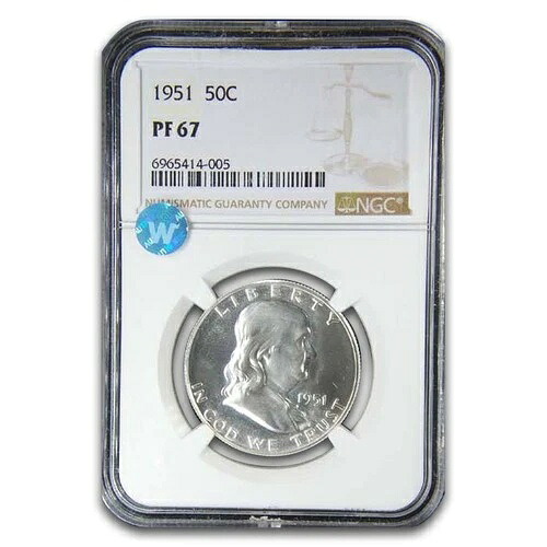 1951年フランクリンハーフダラーPF-67 NGC