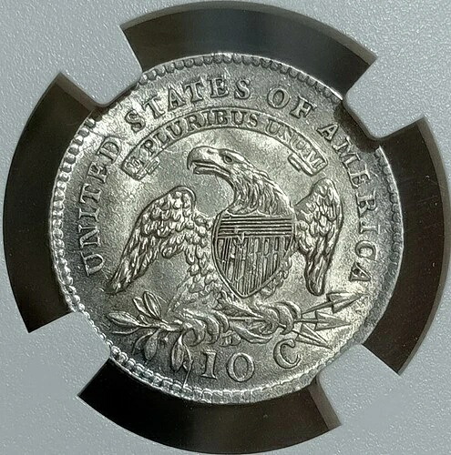 1814 10C キャップ バストダイム JR-4 NGC MS 62-