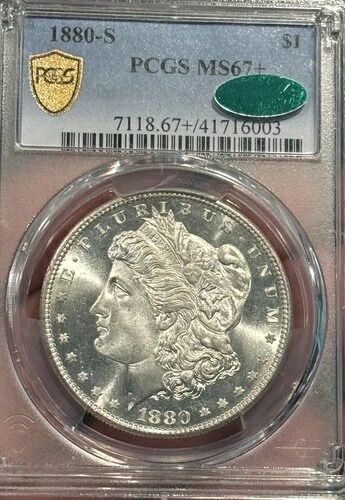 1880-S 1ドル モルガン・ダラー PCGS MS67+ CAC