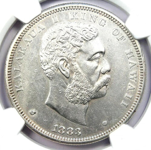 1883年ハワイカラカウアドル1ドル硬貨 - NGC認定未流通詳細（UNC MS）
