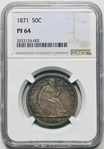1871年ハーフドル、自由の女神像、NGC PF-64 プルーフ、発行枚数960枚！美しい！｜WORLD RESOURCE【QUEEN店】 358,380円