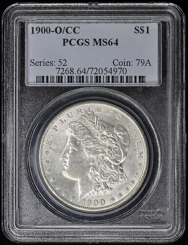 1900年-O/CC $1 オーバーミントモーガンドル PCGS MS64-｜WORLD RESOURCE【QUEEN店】 358,380円