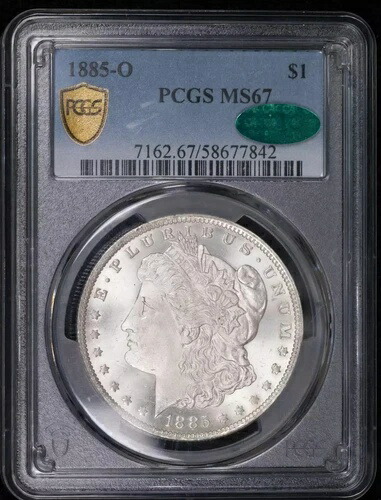 1885年 O モーガンシルバードル PCGS MS-67 CAC- 358,875円