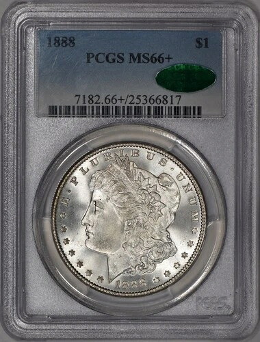1888年 モルガン銀貨 $1 PCGS MS66+ CAC