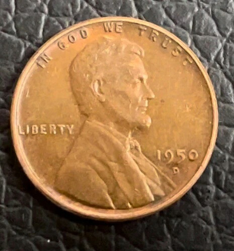 1950年 希少 エラー リンカーン ウィートペニー ミントマークなし 1セントコイン 3.13g 赤|WORLD RESOURCE【QUEEN店】