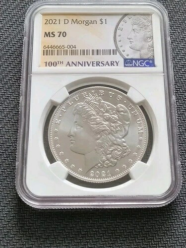 レアデンバー パーフェクト100周年記念 モーガンシルバー ドルコイン NGC MS70 2021-D-