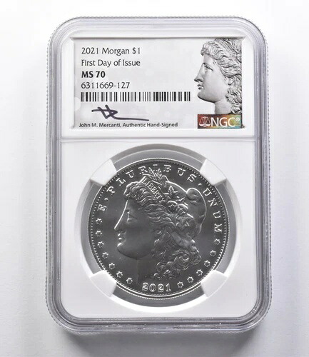 MS70 2021 モーガンシルバードル FDOI メルカンティ サイン入り NGC *2708-|WORLD RESOURCE【QUEEN店】