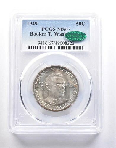 1949年 ブッカー・T・ワシントン記念ハーフドル MS67 PCGS CAC *6673｜WORLD RESOURCE【QUEEN店】