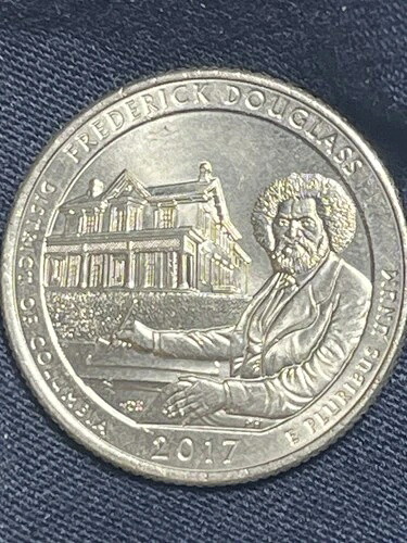 2017-P フレデリック・ダグラス コロンビア特別区 25セント硬貨（片方の手が誤っている）