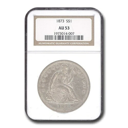 1873年 リバティ・シーテッド・ドル AU-53 NGC|WORLD RESOURCE【QUEEN店】