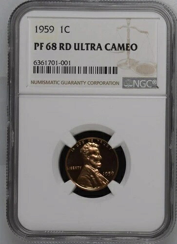 1959年 リンカーン記念館セント NGC PF-68 RD ウルトラカメオ