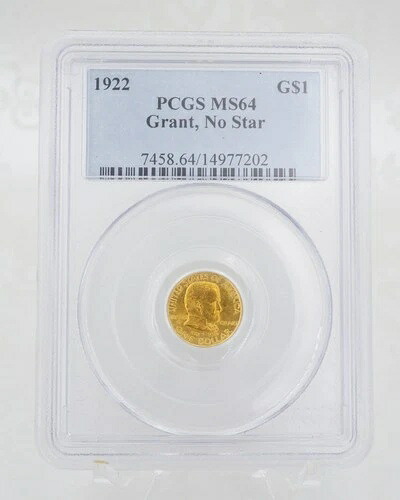1922年 ユリシーズ・S・グラント 星なし金貨 1ドル PCGS MS64 メモリアル CN940｜WORLD RESOURCE【QUEEN店】