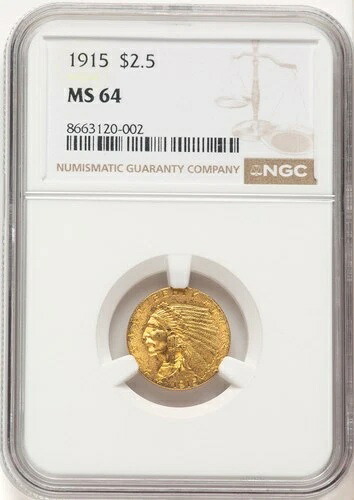 1915年 2.50ドル インディアンクォーターイーグル NGC MS64 (780376011)|WORLD RESOURCE【QUEEN店】