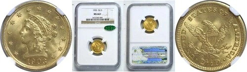 1903年 $2 1/2 リバティゴールド NGC MS-66+ CAC-｜WORLD RESOURCE【QUEEN店】
