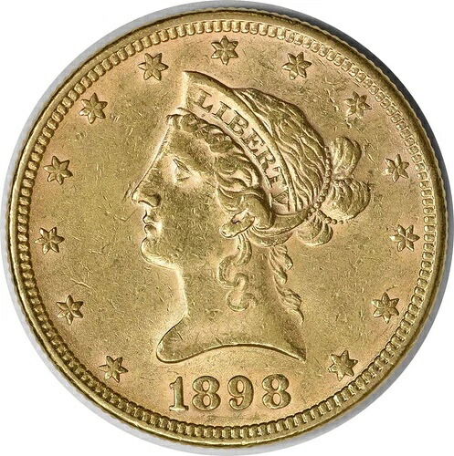 1898年 10ドル金貨 リバティヘッド AU スライダー 未認定 #339｜WORLD RESOURCE【QUEEN店】