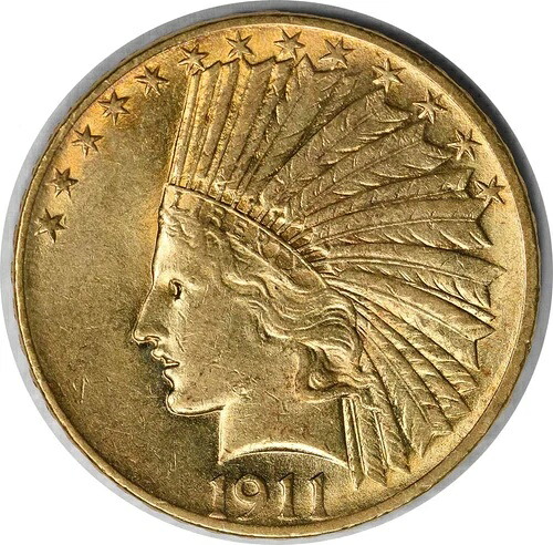 1911年 10ドル金貨 インディアン AU スライダー 未認定 #150｜WORLD RESOURCE【QUEEN店】