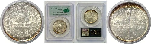1936年 ノーフォーク記念ハーフドル PCGS MS-68 CAC-