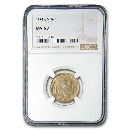 1935-S バッファローニッケル MS-67 NGC｜WORLD RESOURCE【QUEEN店】