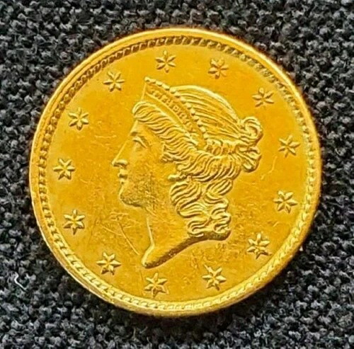 ゴールド 1851-C $1 XF/AU リバティヘッド...................................... 送料無料-