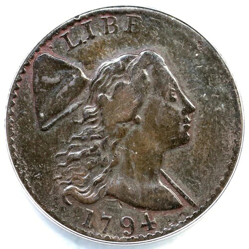 1794 S-25 R-3 ANACS VF 25 詳細 リバティキャップ ラージセントコイン 1セント｜WORLD RESOURCE【QUEEN店】